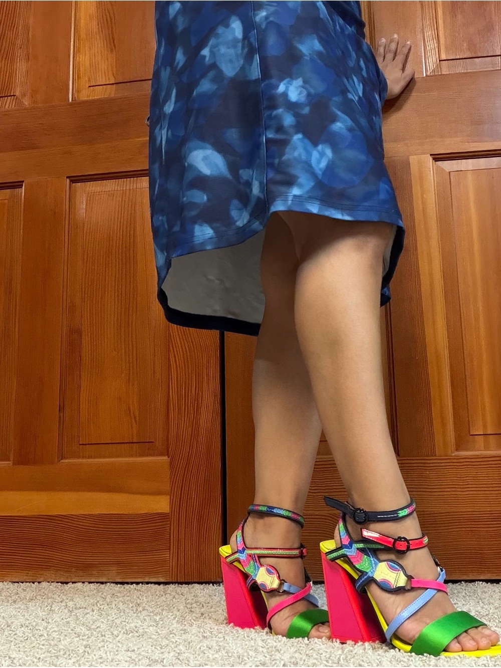 Kat Maconie London Multicolor Geometric Block Heels Sz 6/36